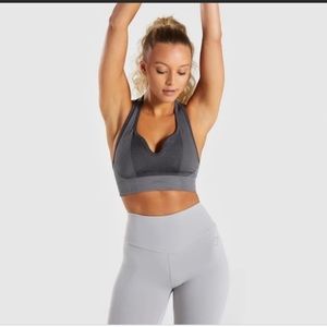 Gymshark Silver Lining Bra Size Small Racerback Gray